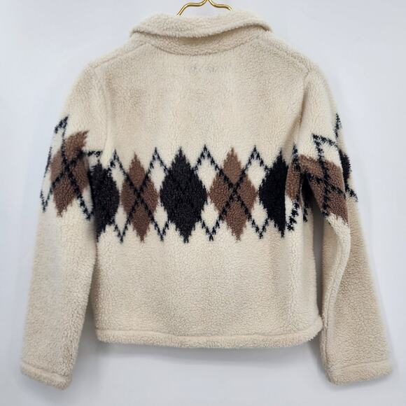 The‎ Barrage Company Sweater Vintage Argyle Print Full Button Down Size Medium - Picture 2 of 7